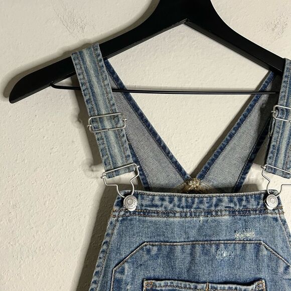 Wild Fable Denim Bib Short Overalls Size XS - Picture 8 of 16